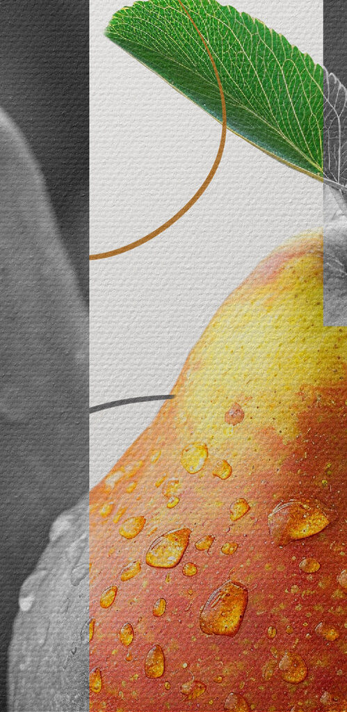 Pear with water drops on it Pear with water drops on it