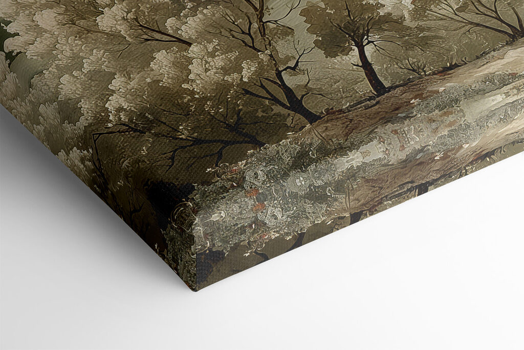 Landscape with trees and hills