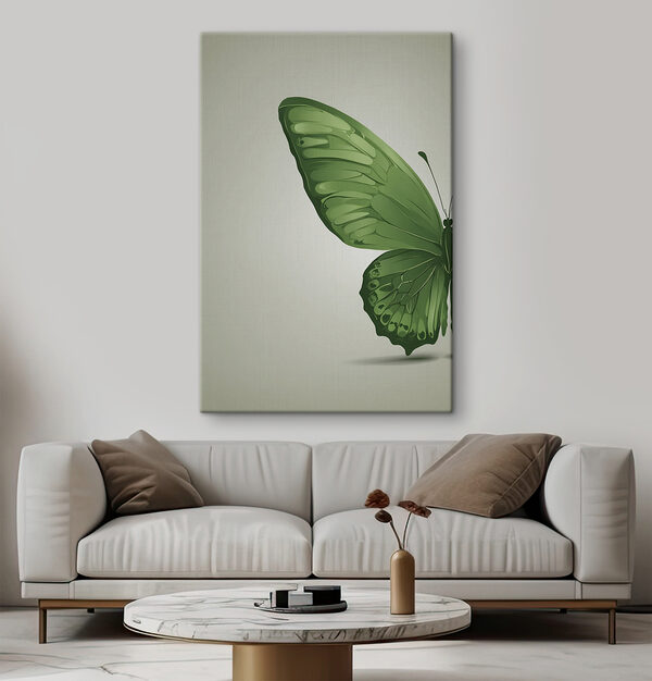 Green butterfly with wings Green butterfly with wings