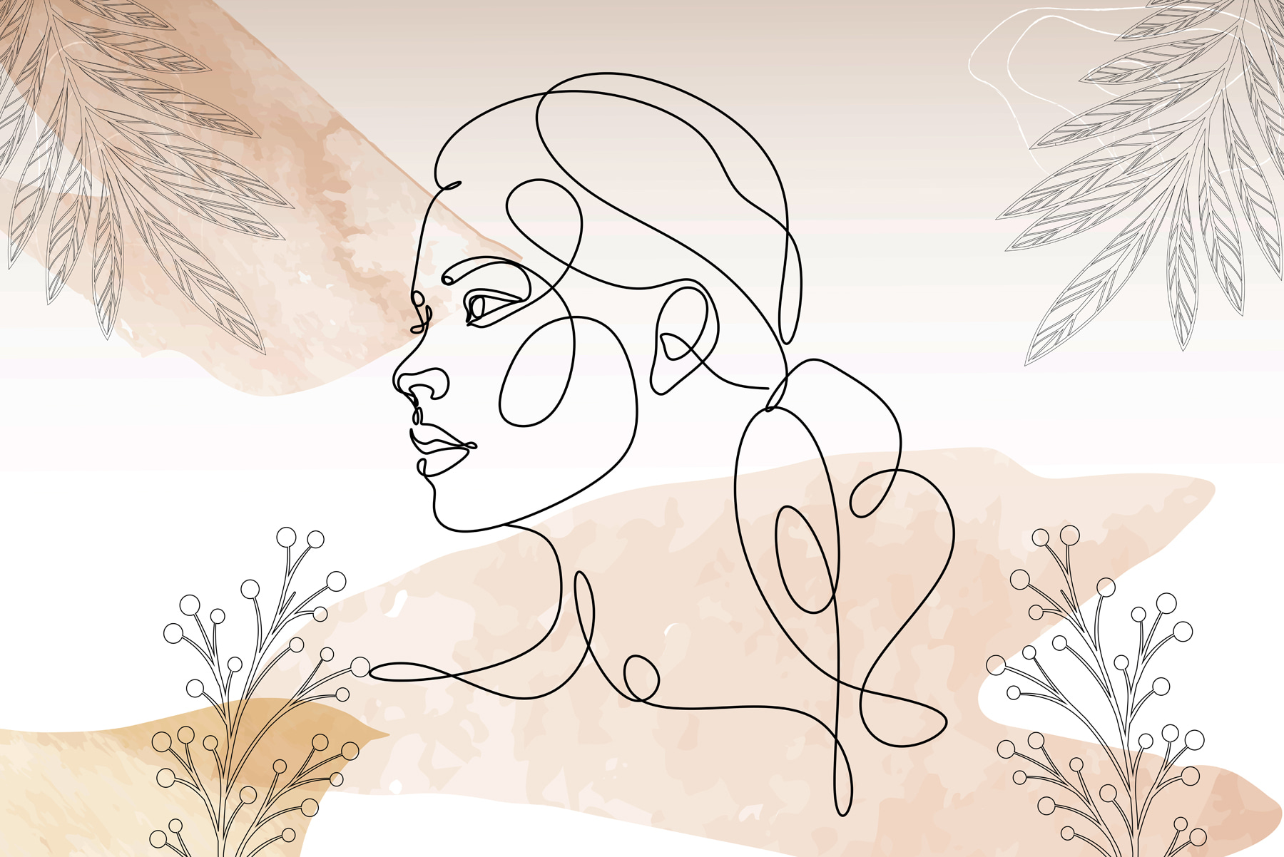 Drawing of a woman's face