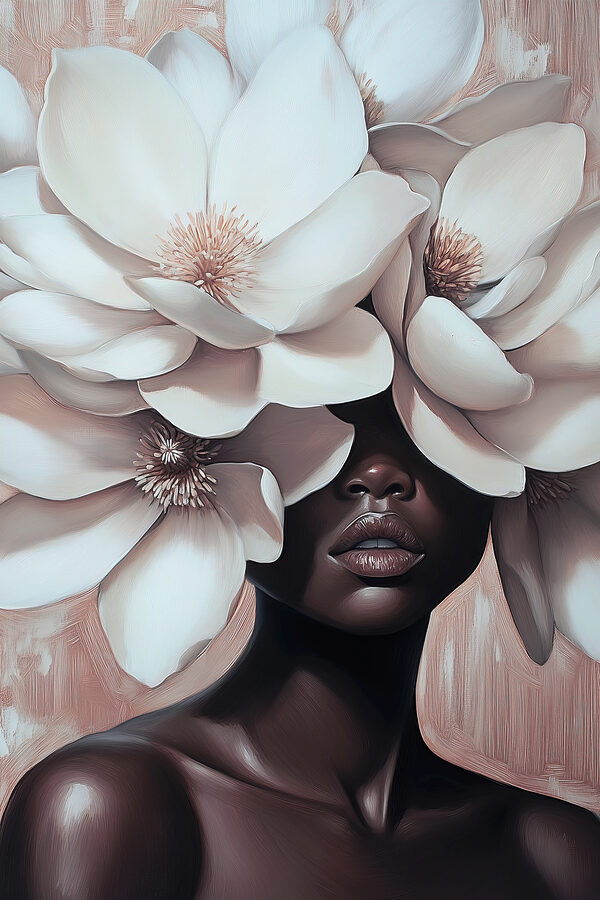 Woman with flowers in her hair