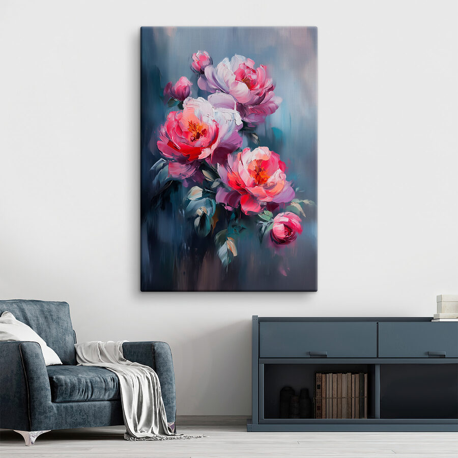 Pictura de flori roz