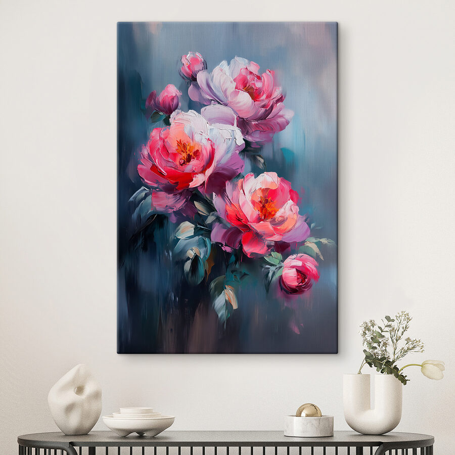 Pictura de flori roz