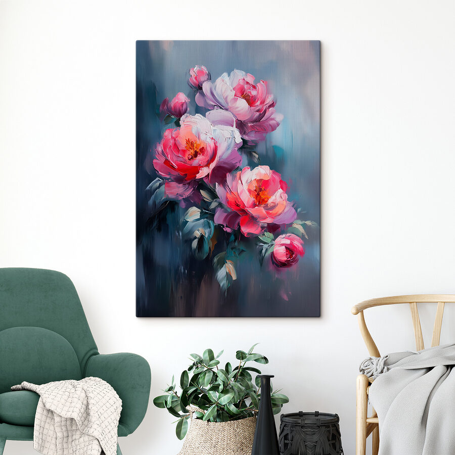 Pictura de flori roz
