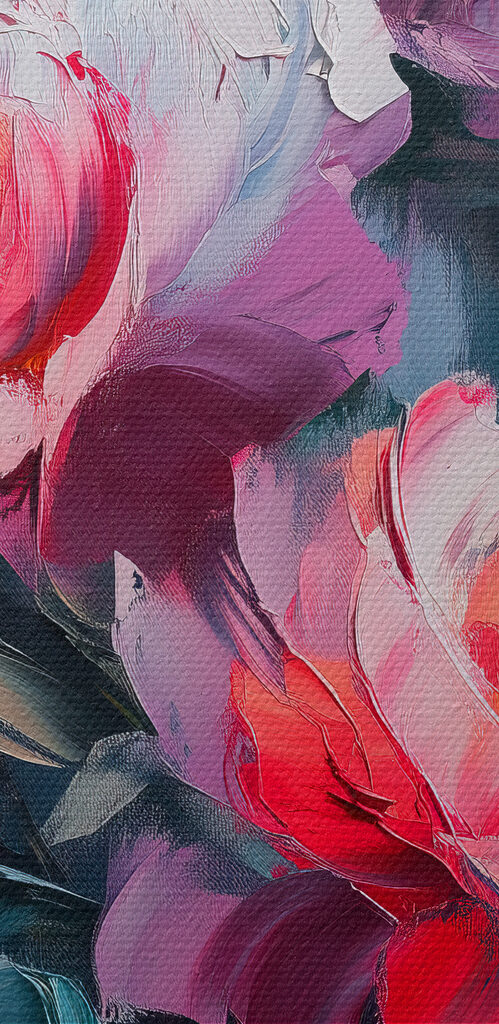 Painting of pink flowers Painting of pink flowers