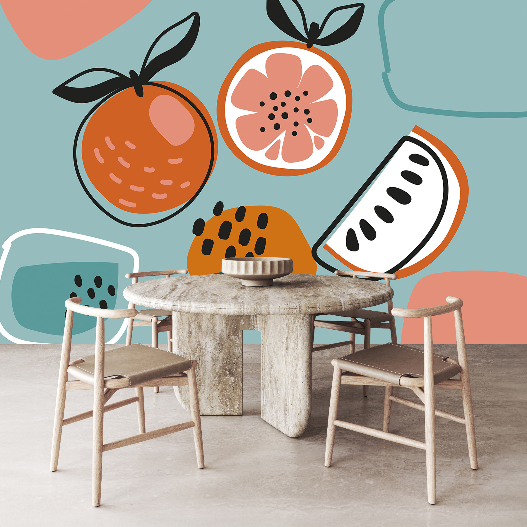 Group of oranges and a glass of water Group of oranges and a glass of water