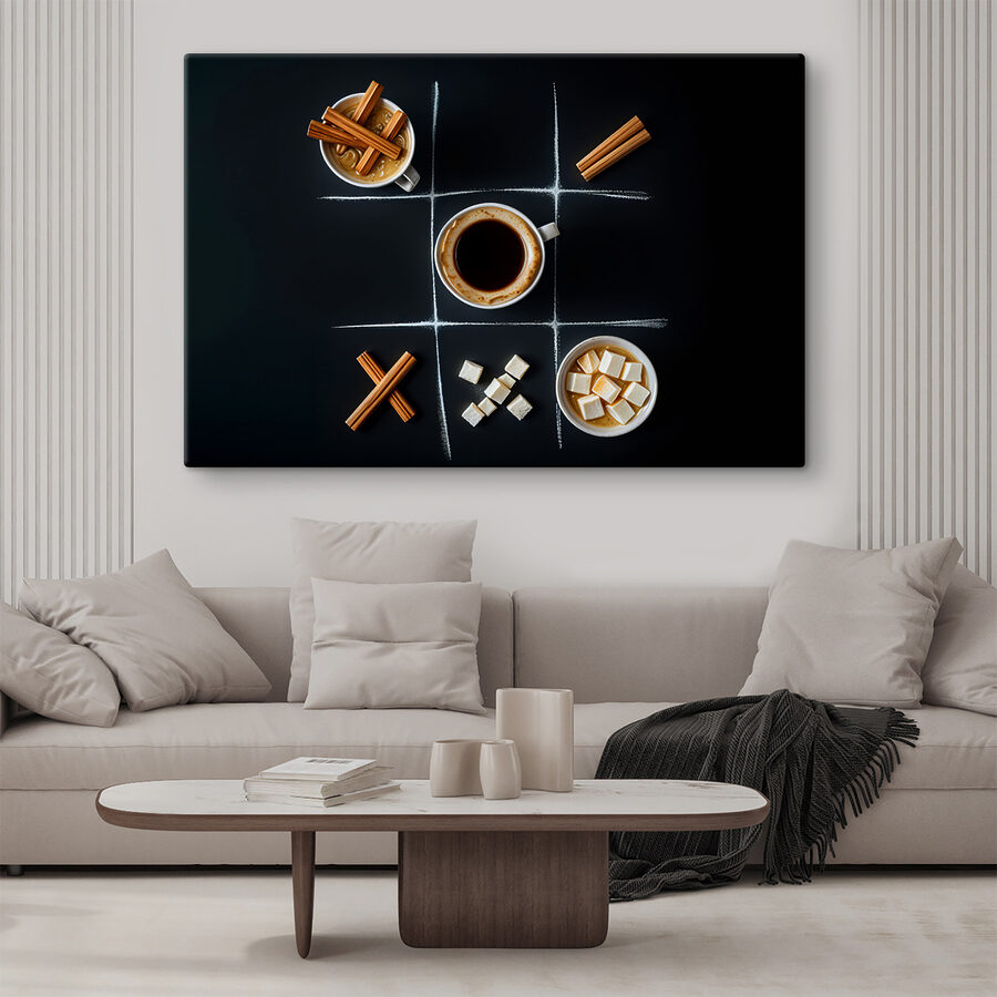 Joc Tic tac toe cu cafea și bezele