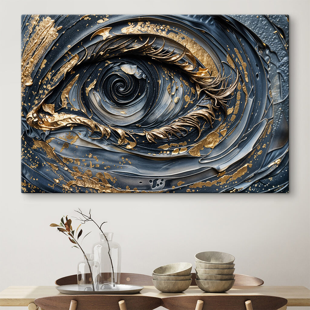 Swirling colors of an expressive eye