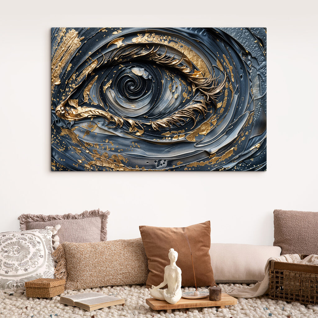 Swirling colors of an expressive eye