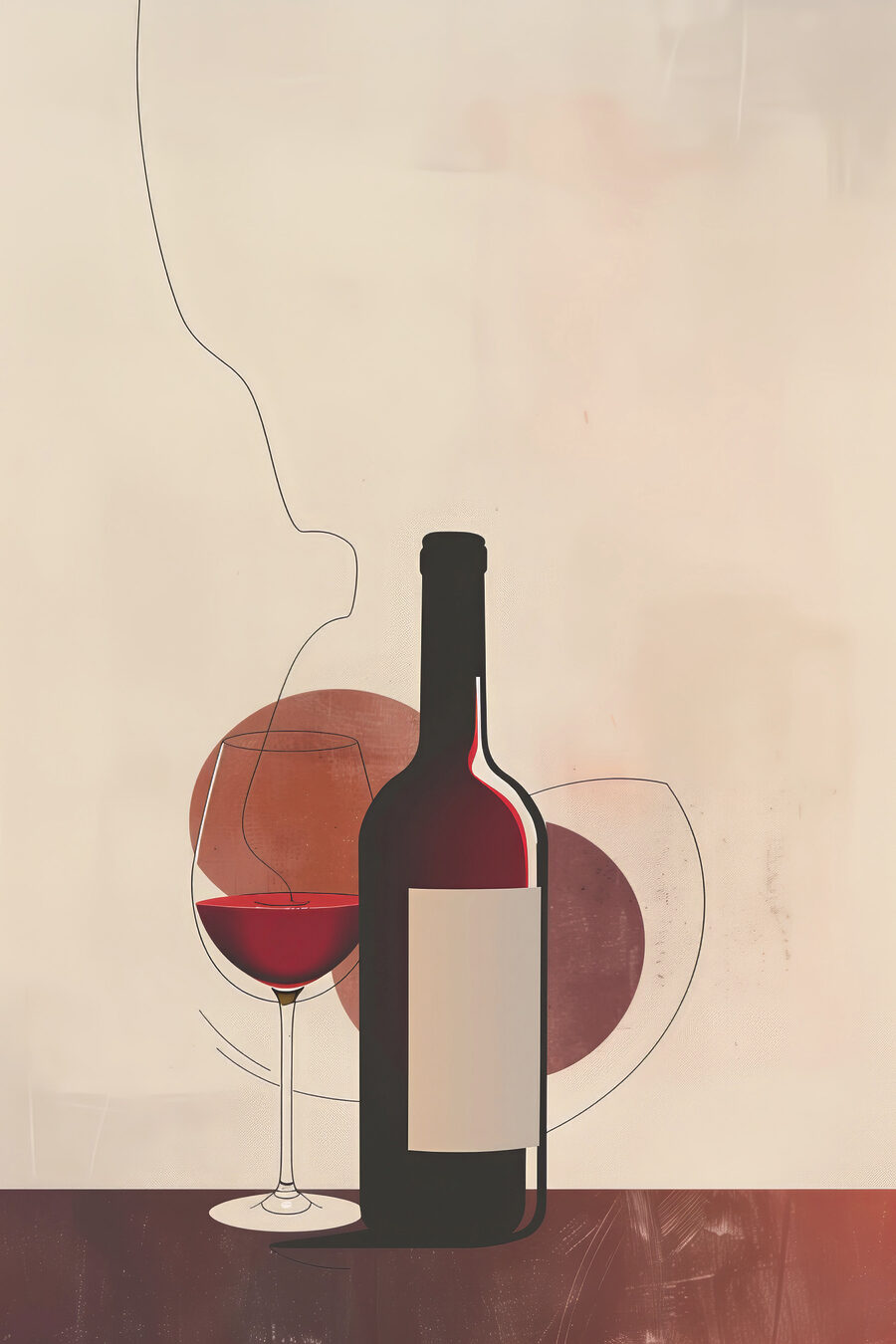 Sticlă și pahar de vin