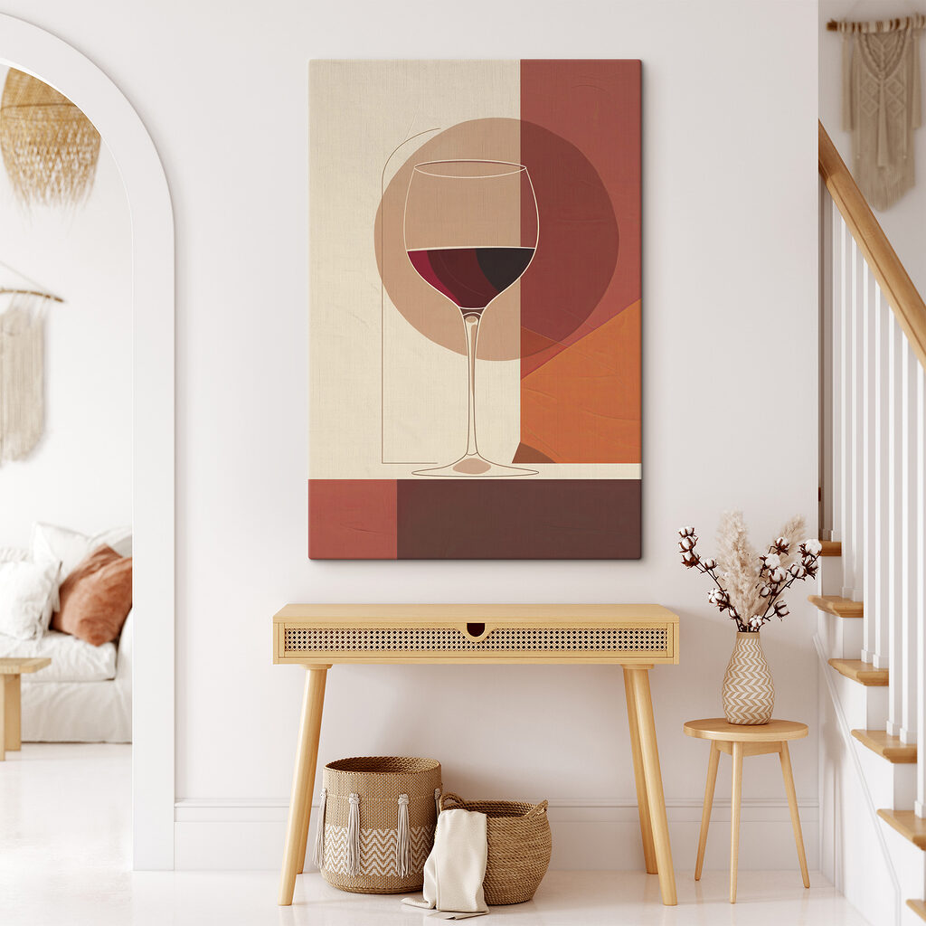 Glass of wine with a red liquid in it