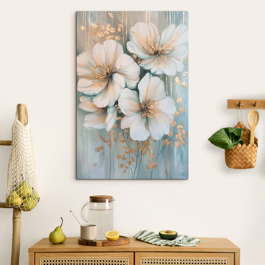 Painting of white flowers