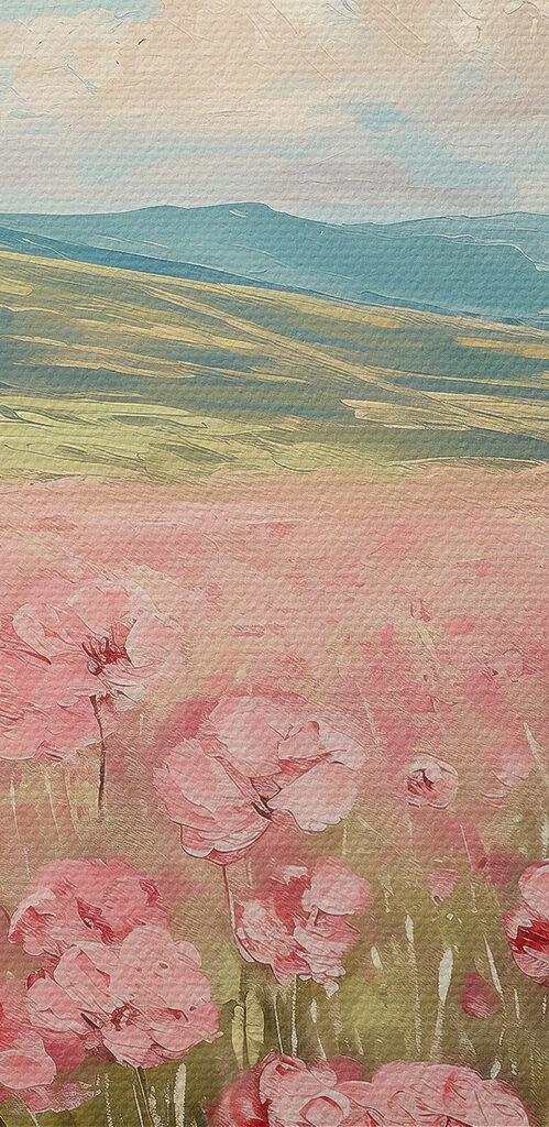 Field of pink flowers