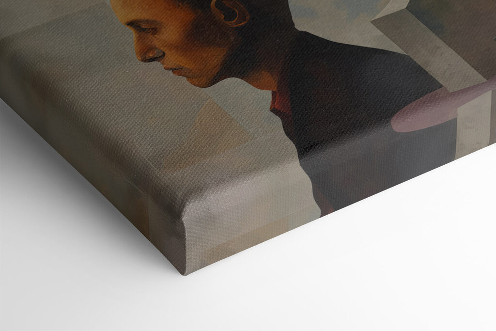 Painting of a man on a wall