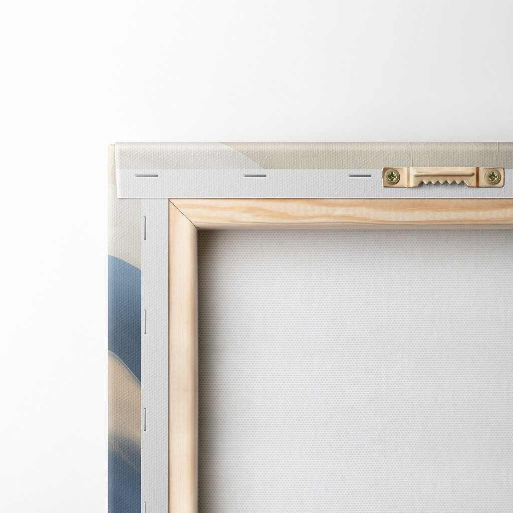 Blue and white wavy lines