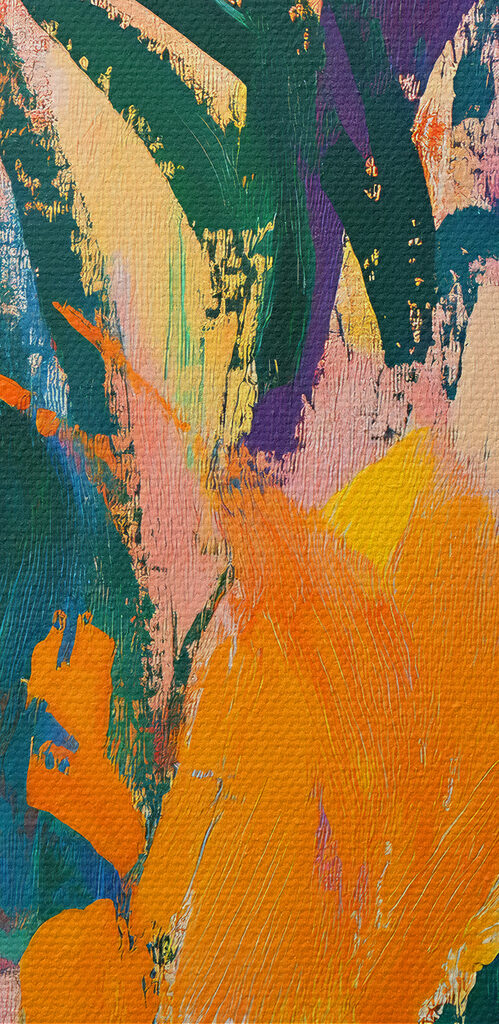 Painting of colorful leaves Painting of colorful leaves