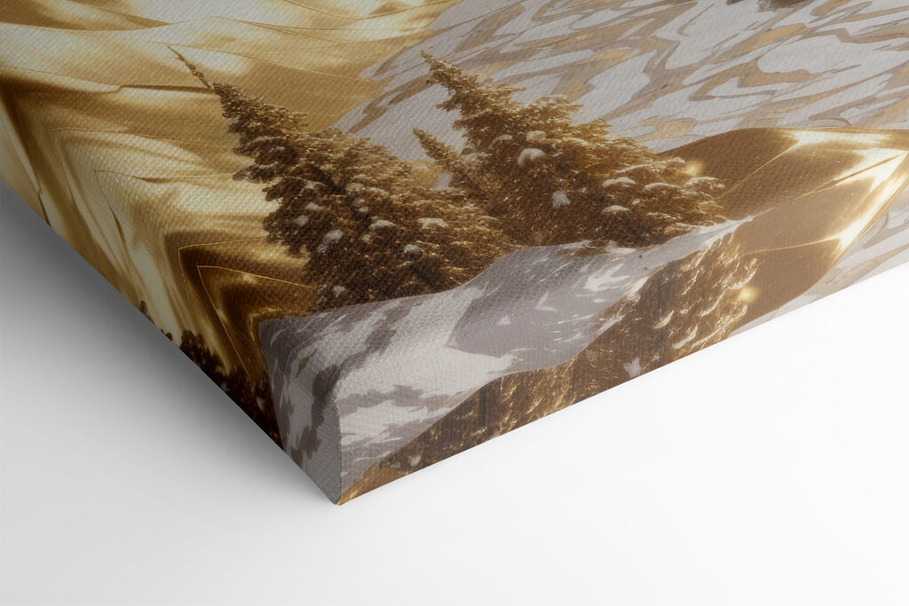 Snowy mountain range with trees Snowy mountain range with trees
