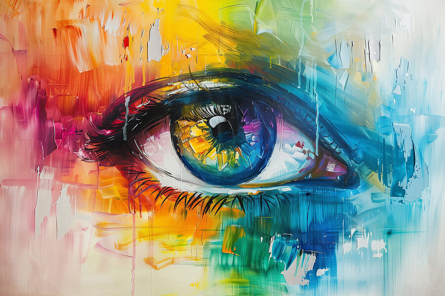 Pictura colorată a unui ochi