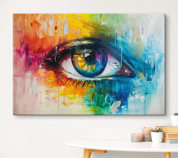 Pictura colorată a unui ochi Pictura colorată a unui ochi