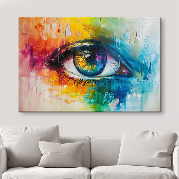 Pictura colorată a unui ochi Pictura colorată a unui ochi