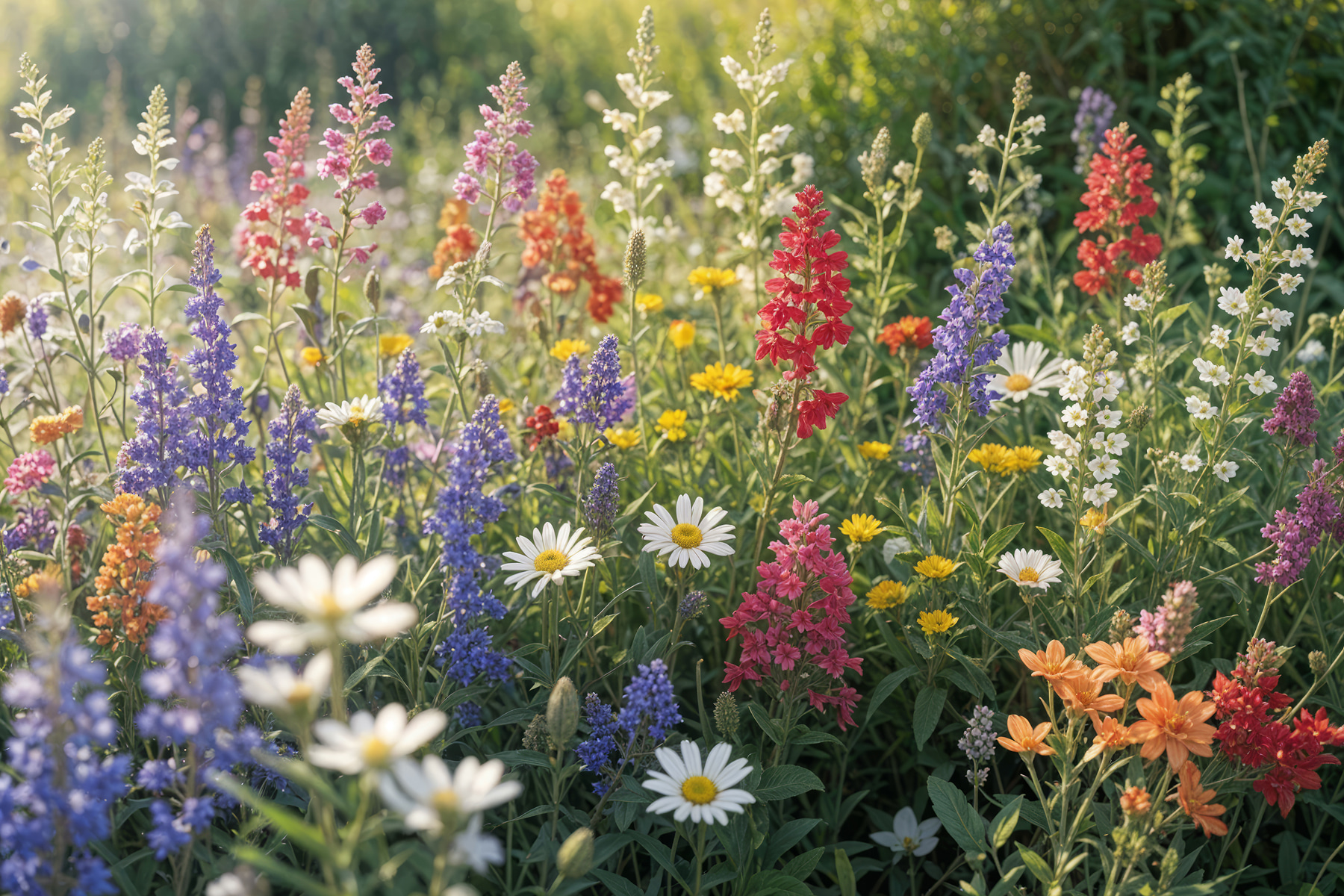 Field of colorful flowers