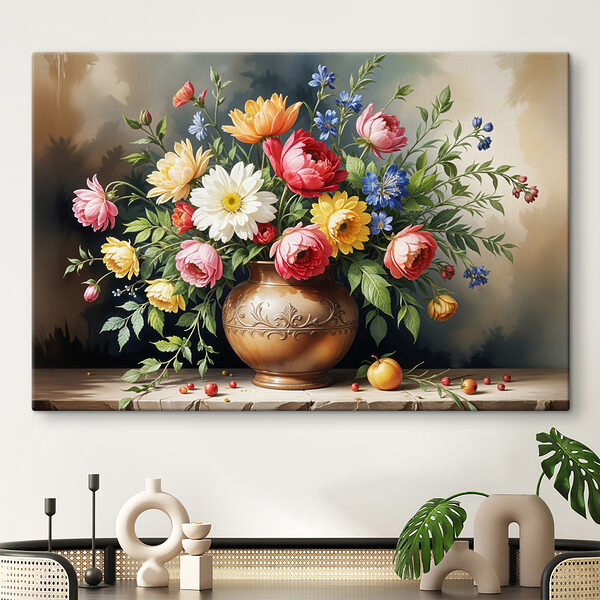 Pictura de flori într-o vază Pictura de flori într-o vază