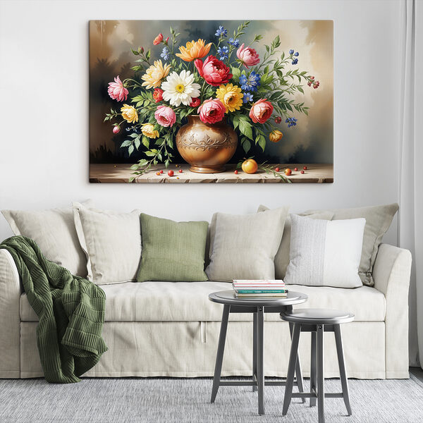 Pictura de flori într-o vază Pictura de flori într-o vază