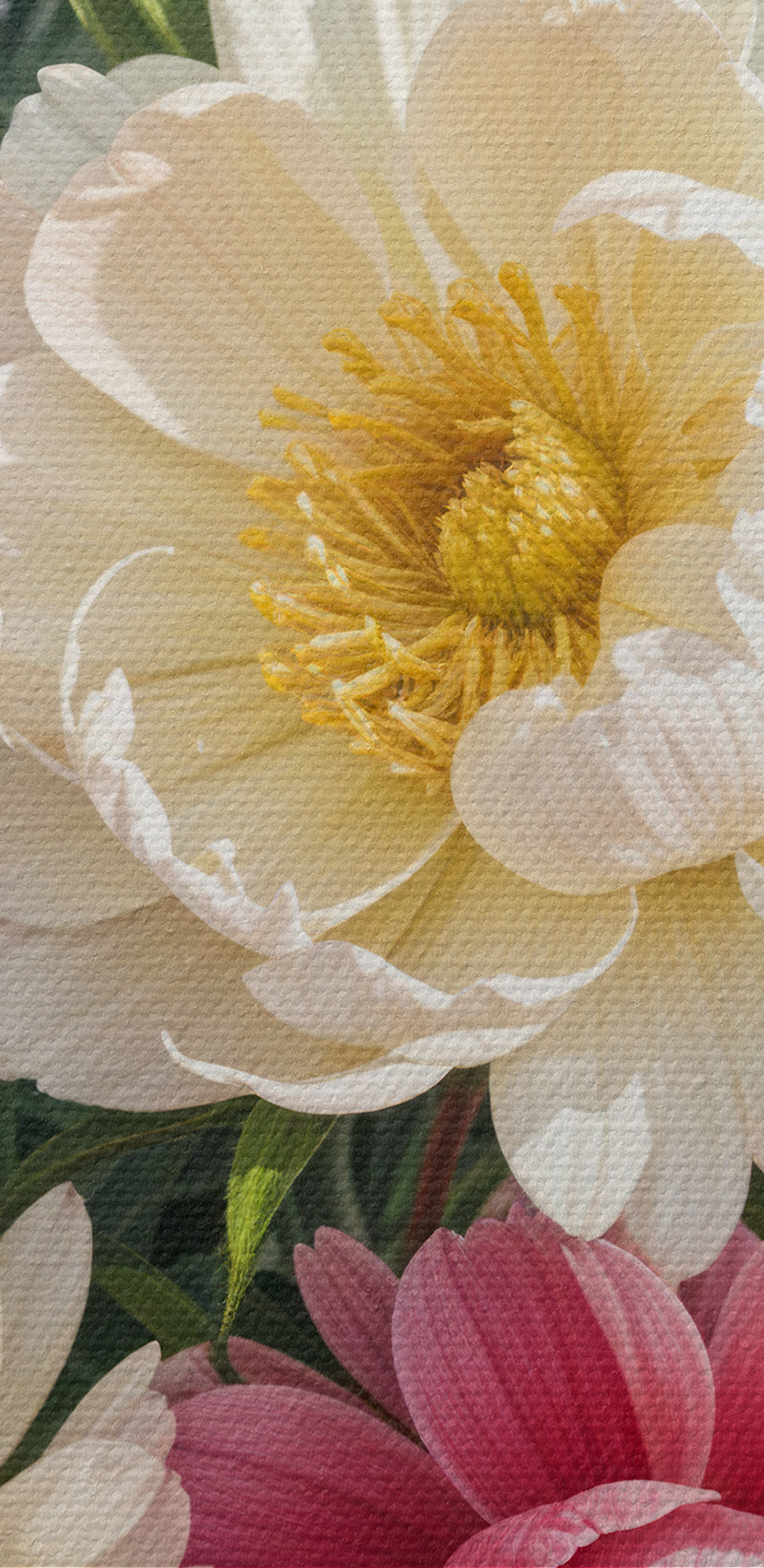 Buchet de flori cu frunze