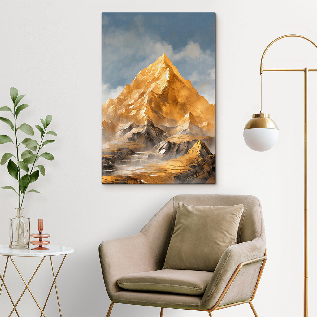 Mountain with clouds in the sky Mountain with clouds in the sky