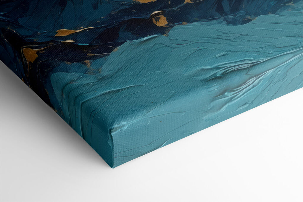 Oceanic canvas of azure and amber