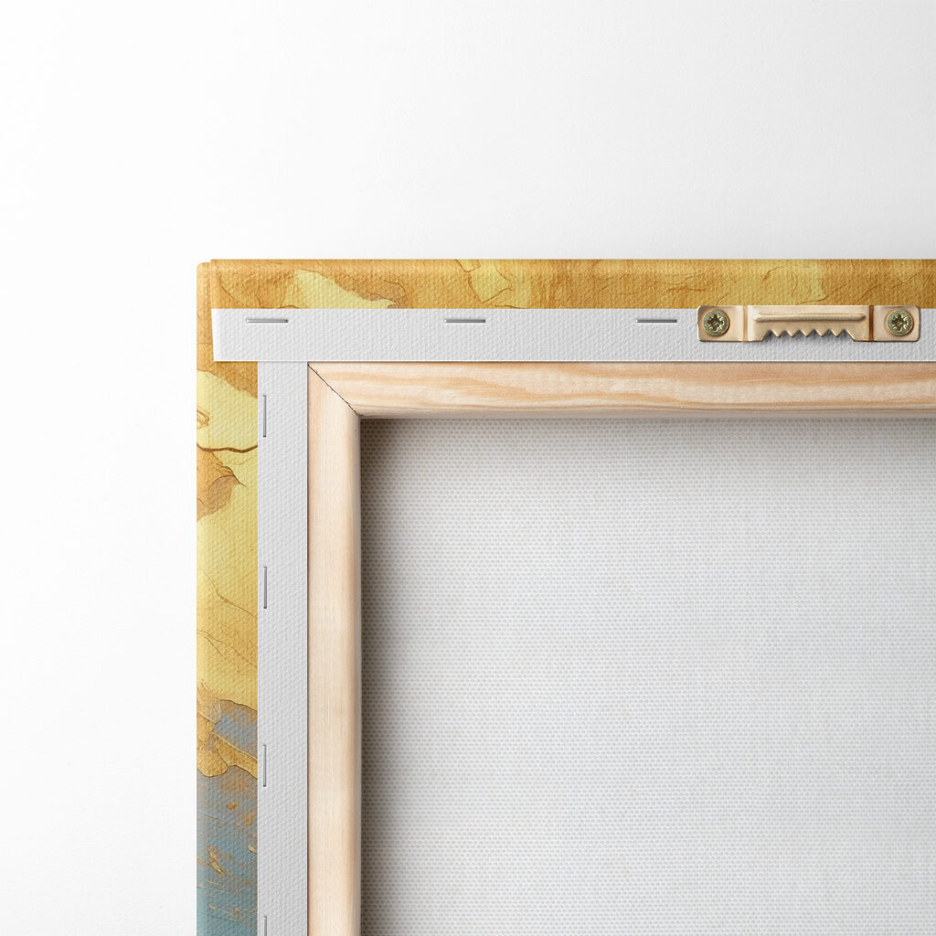 Oceanic canvas of azure and amber