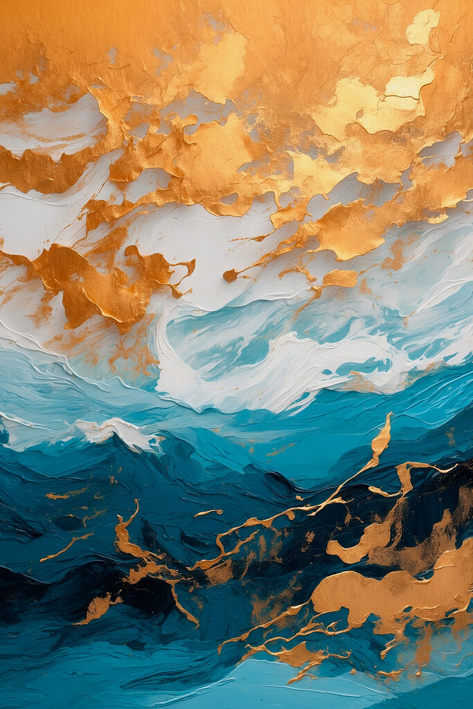 Waves of color dance together beautifully Waves of color dance together beautifully