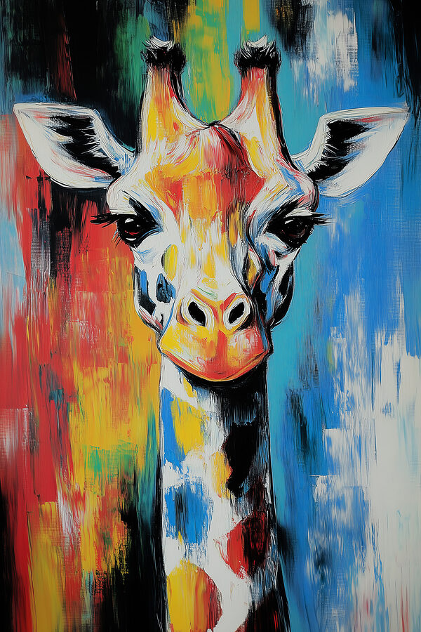 Pictura unei girafe Pictura unei girafe