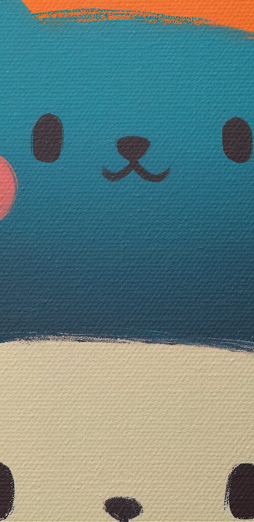 Group of cats on a pink background Group of cats on a pink background