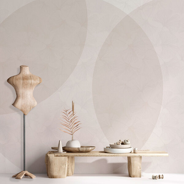 White and grey background with circles