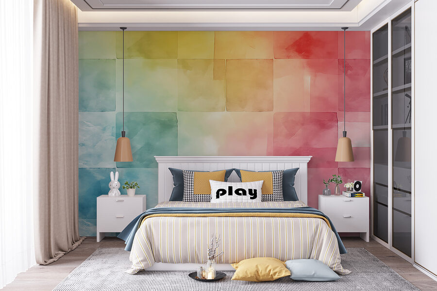 Plăci pătrate colorate
