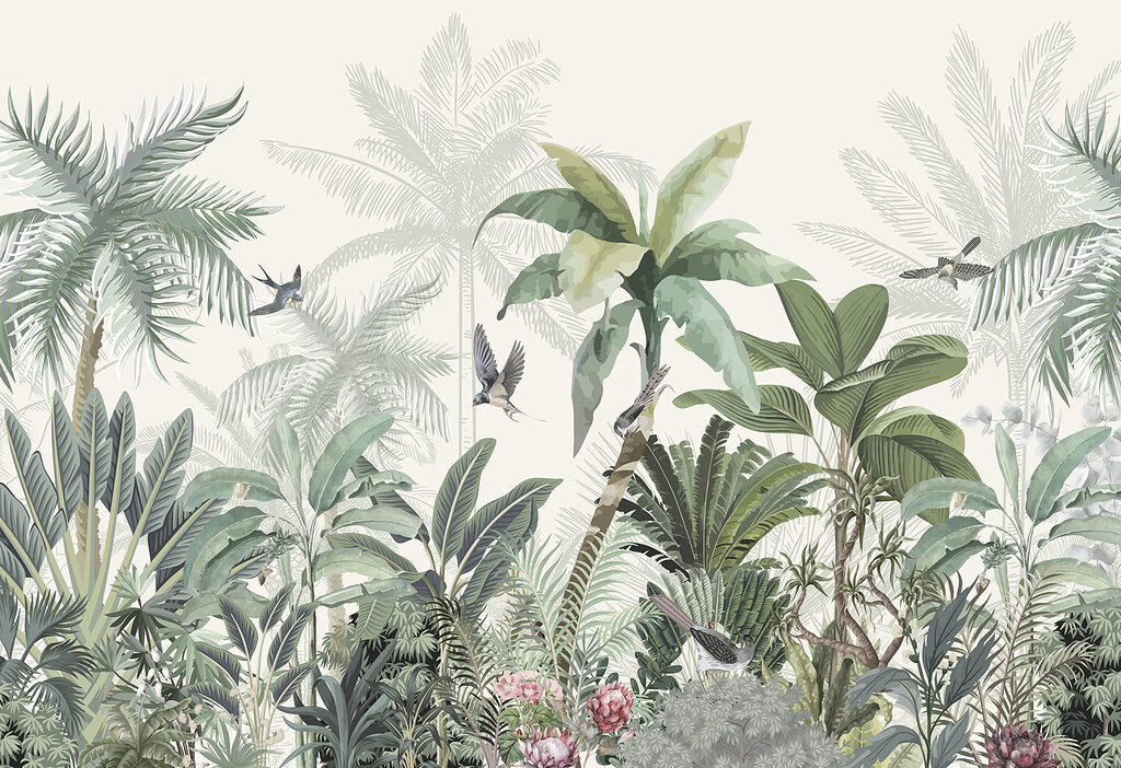 Wallpaper cu o pădure tropicală Wallpaper cu o pădure tropicală