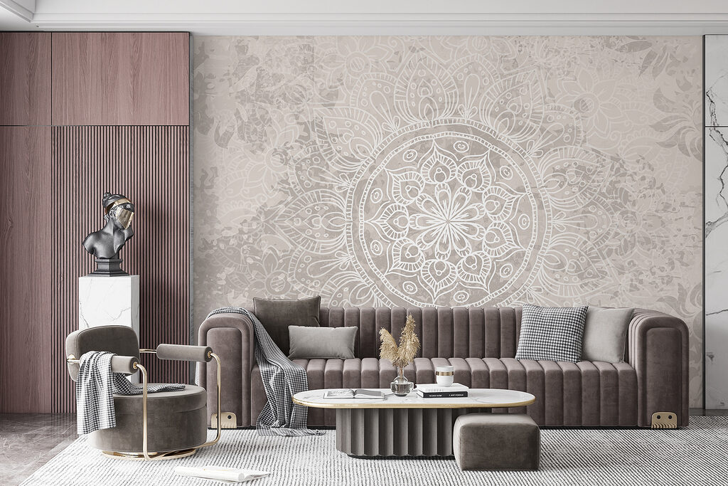 White and gray mandala White and gray mandala