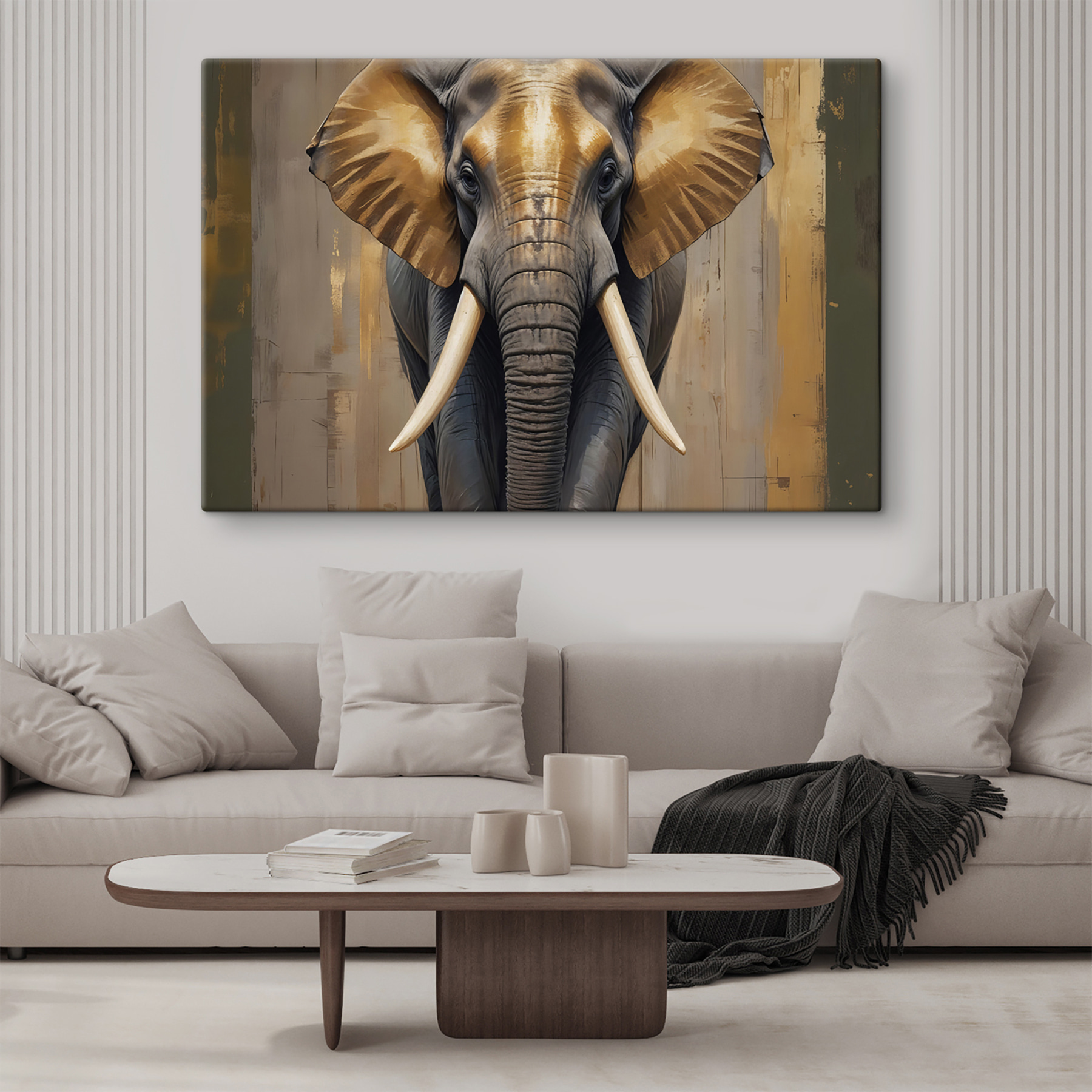 An elephant with large ears