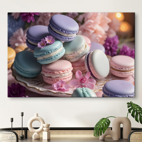 Farfurie de macaroane colorate Farfurie de macaroane colorate
