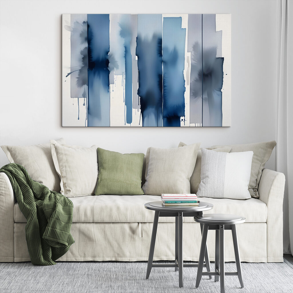 Blue and white striped background