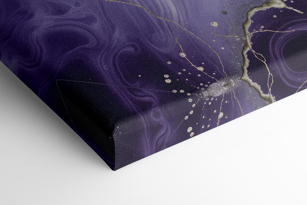 Lavender swirls with metallic veins