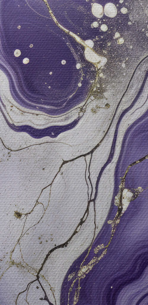 Lavender swirls with metallic veins
