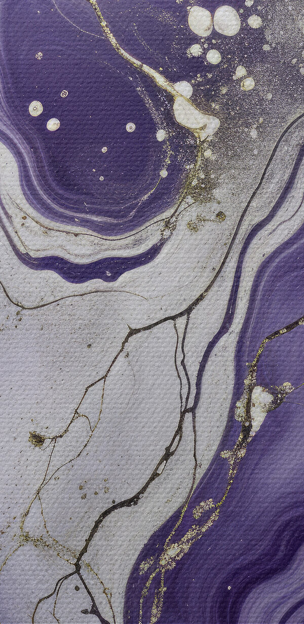 Lavender swirls with metallic veins