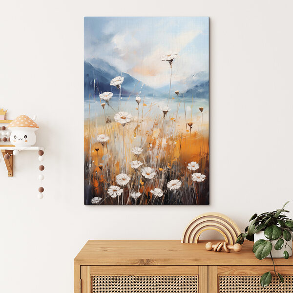 Pictura de flori într-un câmp Pictura de flori într-un câmp