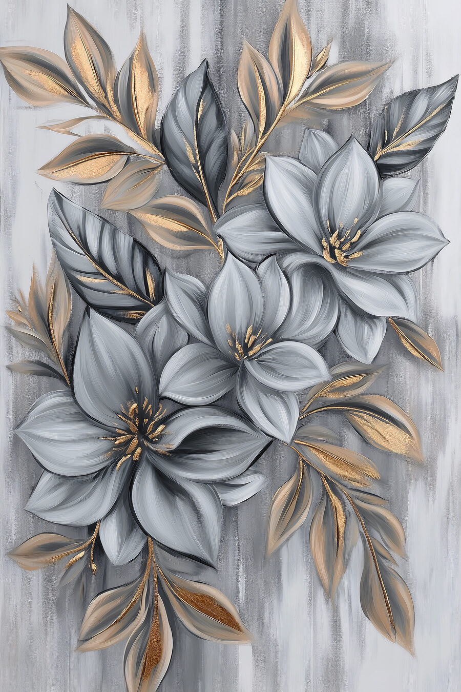 Tablouri Pictura de flori și frunze - imagine 10
