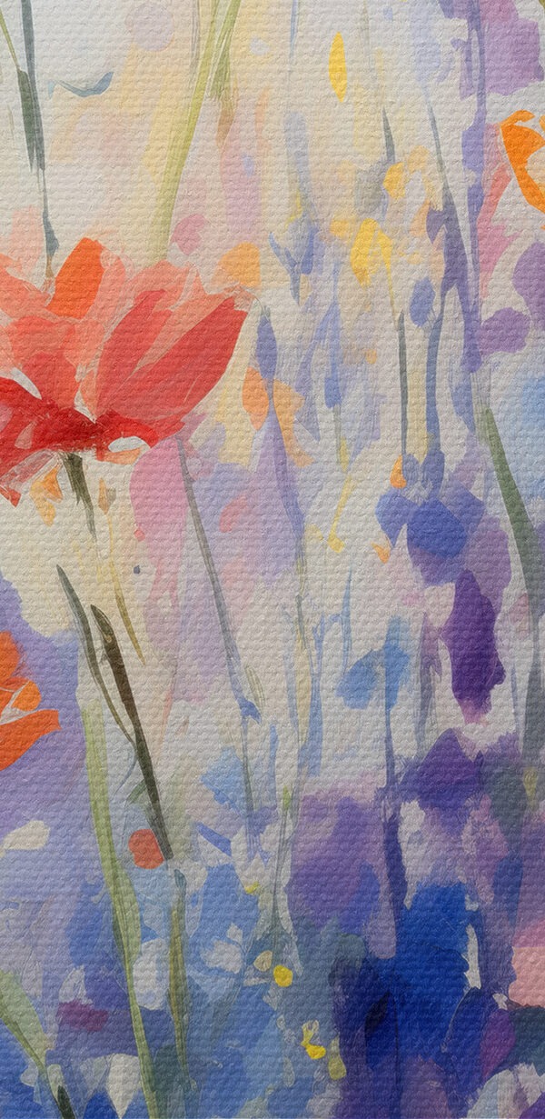 Pictura de flori într-un câmp Pictura de flori într-un câmp