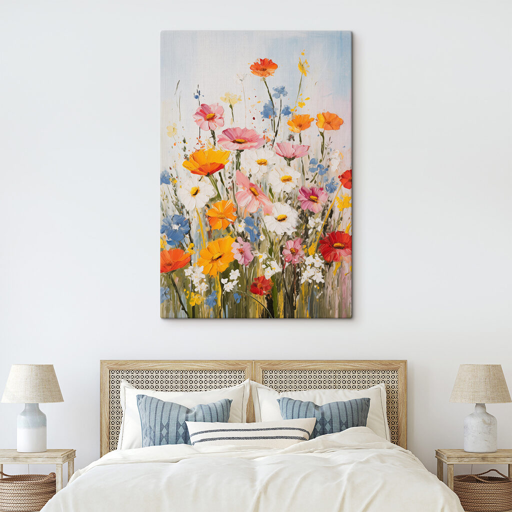 Colorful blooms brighten up the scene