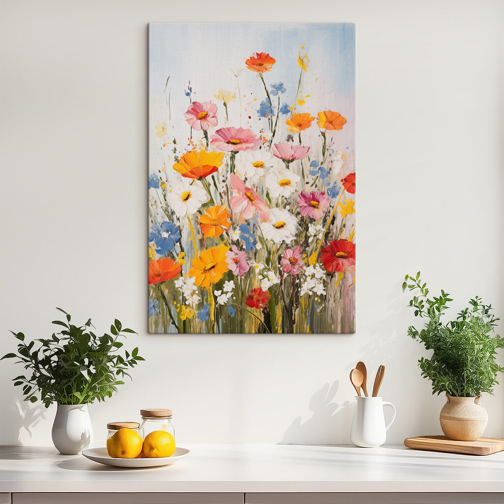Colorful blooms brighten up the scene