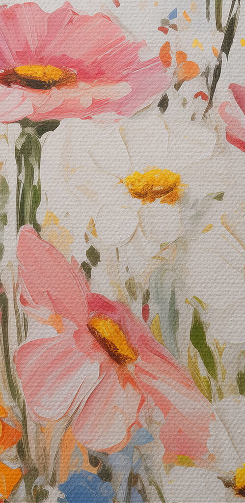 Colorful blooms brighten up the scene